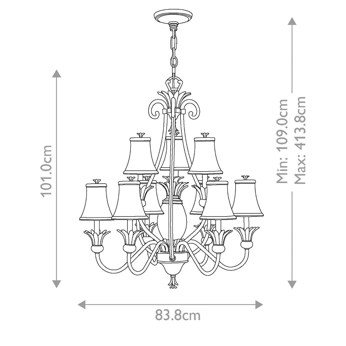 Pendelleuchte Plantation (Nickel) 10x - Elstead Lighting