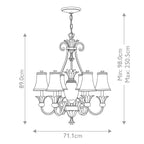 Pendelleuchte Plantation (bronzefarben) 7x - Elstead Lighting