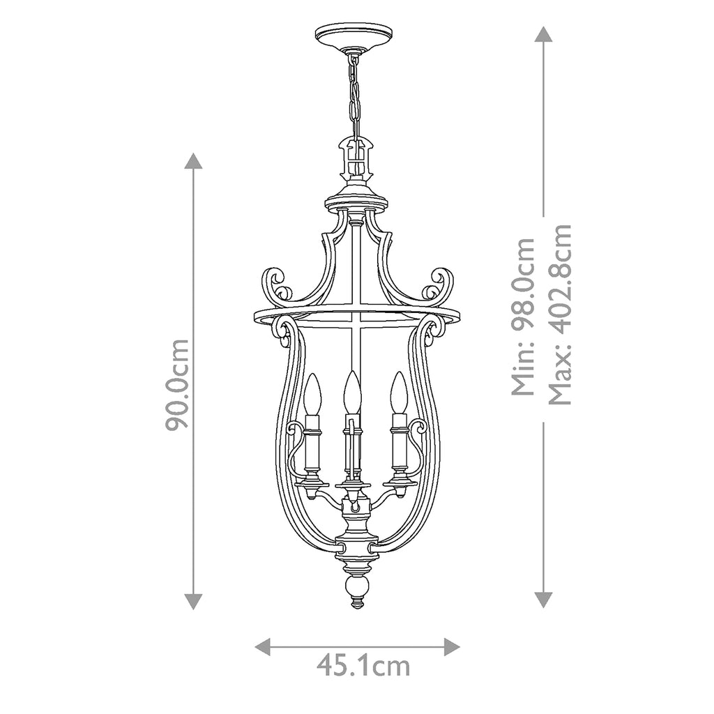 Pendelleuchte Plymouth (bronzefarben) 4x - Elstead Lighting