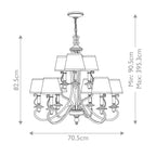 Pendelleuchte Plymouth (bronzefarben) 9x - Elstead Lighting