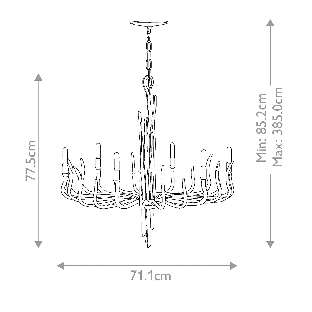 Pendelleuchte Spyre (goldfarben) 6x - Elstead Lighting