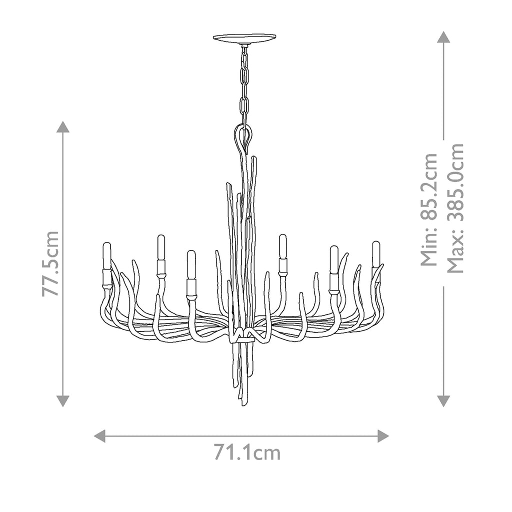 Pendelleuchte Spyre (bronzefarben) 6x - Elstead Lighting