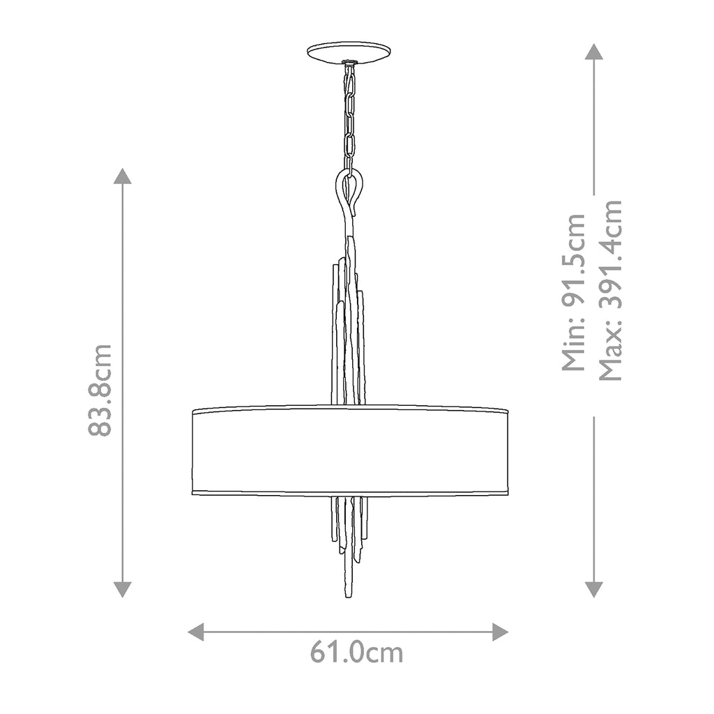 Pendelleuchte Spyre (bronzefarben) 6x - Elstead Lighting