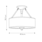 Deckenleuchte Sussex (Nickel) 3x - Elstead Lighting