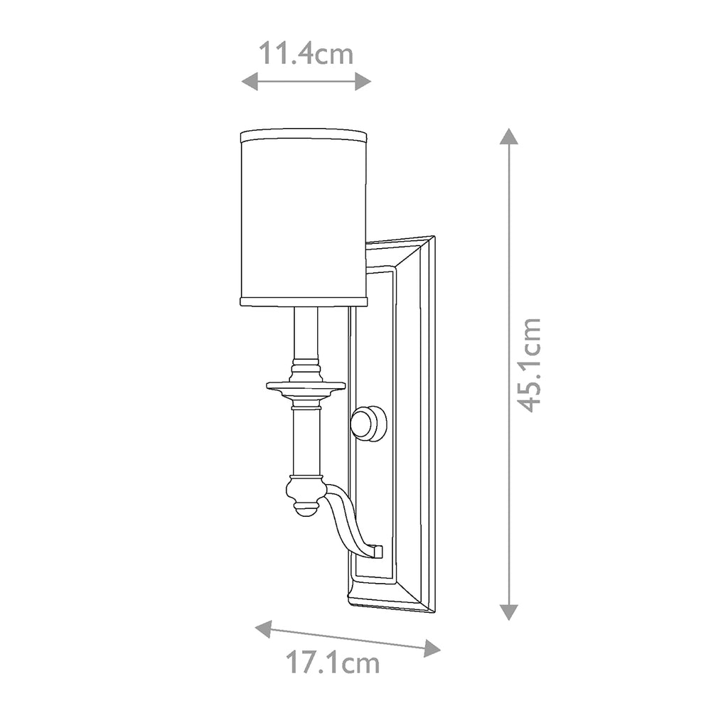 Wandleuchte Sussex (Nickel) 1x - Elstead Lighting