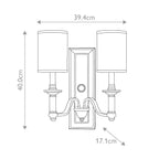 Wandleuchte Sussex (Nickel) 2x - Elstead Lighting