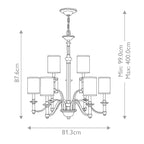 Pendelleuchte Sussex (Nickel) 9x - Elstead Lighting
