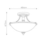 Deckenleuchte Truman (Nickel) 3x - Elstead Lighting