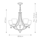 Pendelleuchte Truman (Nickel) 5x - Elstead Lighting