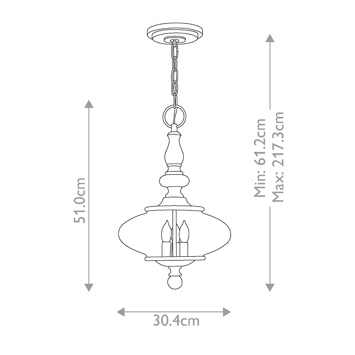Pendelleuchte Wexley (messingfarben) 3x - Elstead Lighting