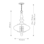 Pendelleuchte Wexley (messingfarben) 5x - Elstead Lighting