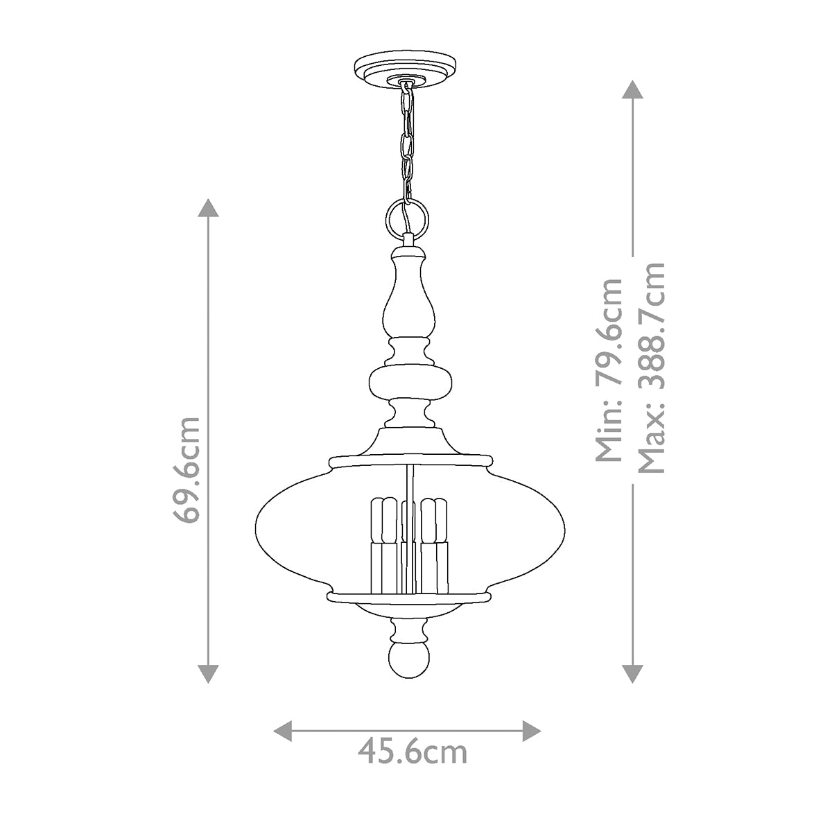 Pendelleuchte Wexley (messingfarben) 5x - Elstead Lighting