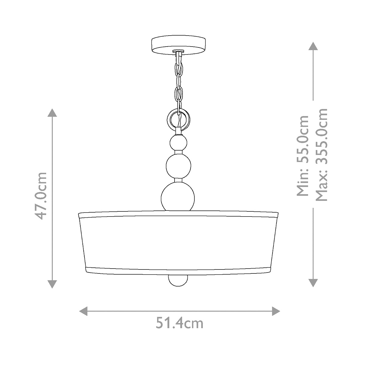 Pendelleuchte Zelda (Nickel) 3x - Elstead Lighting