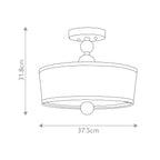 Deckenleuchte Zelda (Nickel) 3x - Elstead Lighting