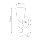 Wandleuchte Zelda (schwarz) 1x - Elstead Lighting