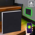 IP44 LED Treppenlicht 230V Stufenbeleuchtung eckig schwarz - Lichtfarbe: Smart Tuya RGB CCT 3W