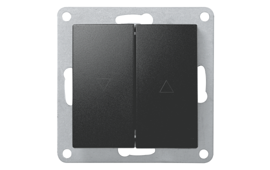 Jalousie-Taster Premium, Hoch und Runter, 250V~/10A, UP, matt schwarz