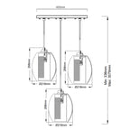 Pendelleuchte Asher II (Antique Pewter) 3x - Elstead Lighting