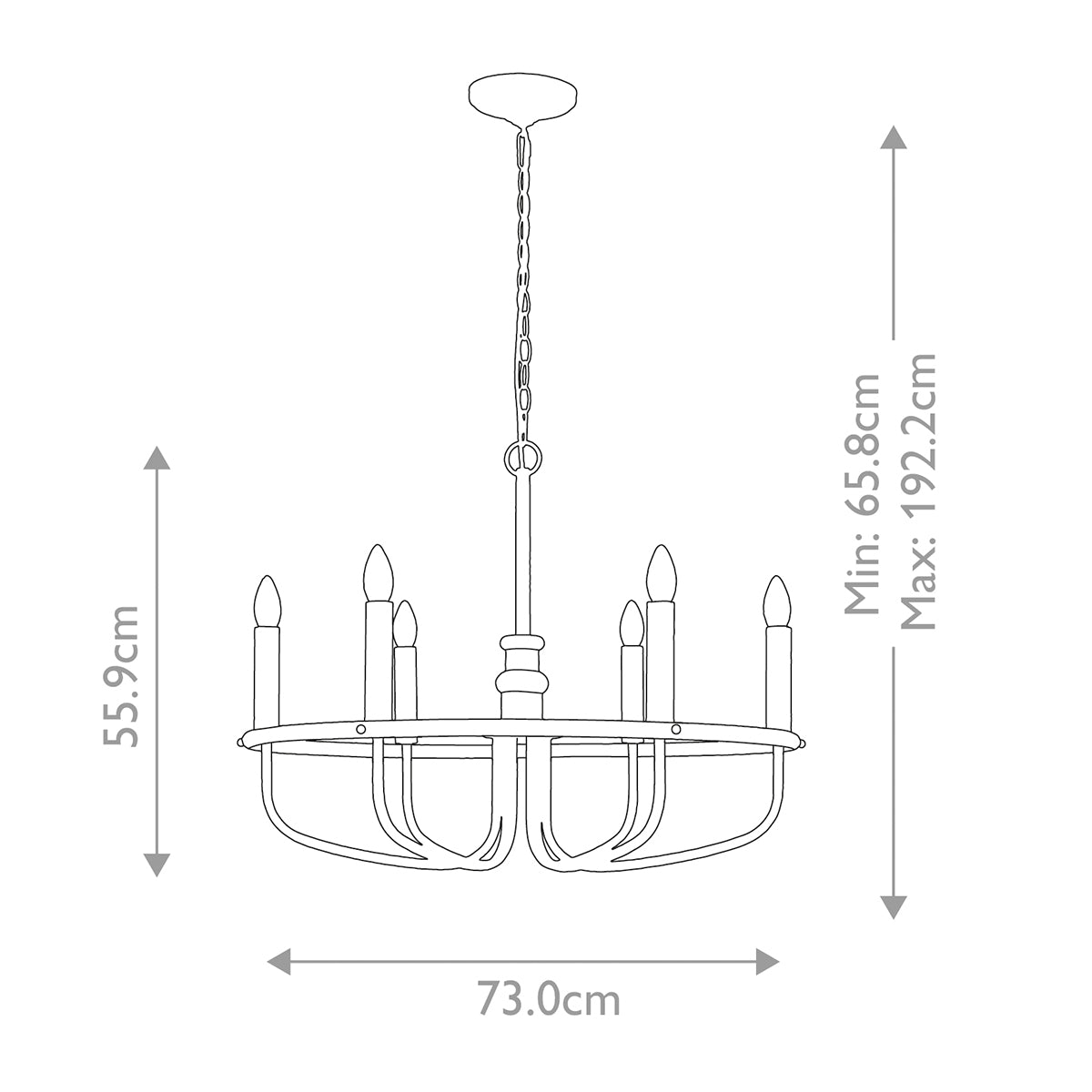 Pendelleuchte Capitol Hill (messingfarben) 6x - Elstead Lighting