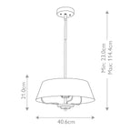 Deckenleuchte Luella (schwarz) 3x - Elstead Lighting