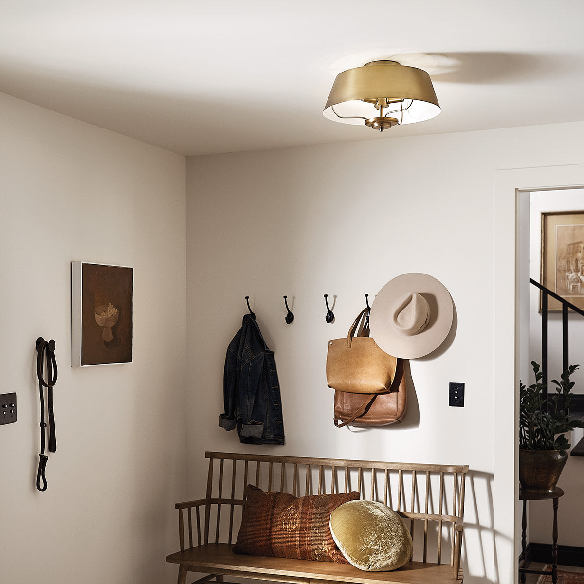Deckenleuchte Luella (messingfarben) 3x - Elstead Lighting