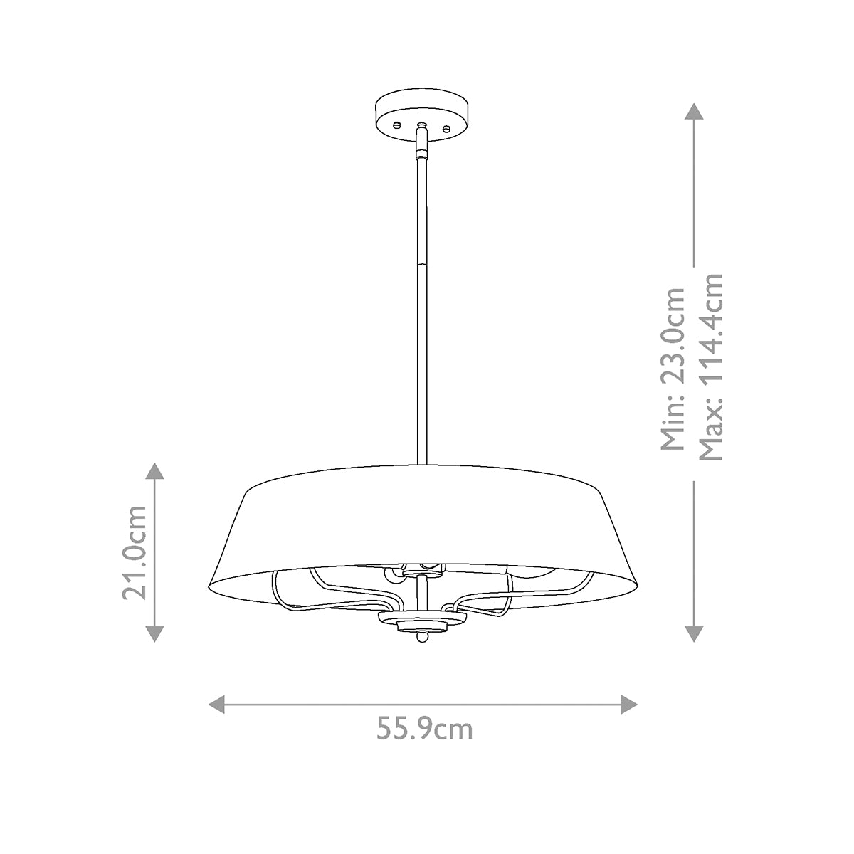 Deckenleuchte Luella (messingfarben) 4x - Elstead Lighting
