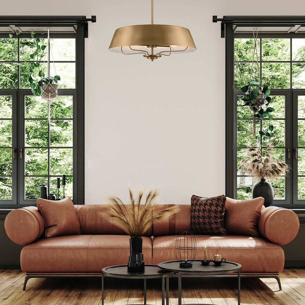 Deckenleuchte Luella (messingfarben) 4x - Elstead Lighting