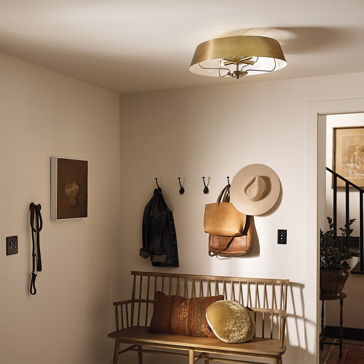 Deckenleuchte Luella (messingfarben) 4x - Elstead Lighting
