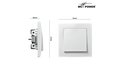 Kreuzschalter Premium, 250V~/10A, UP, weiß