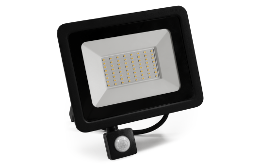 LED-Außenstrahler Slim 50W, 4250lm, IP66, 4000K, Bewegungsmelder