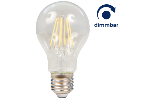 LED Filament Glühlampe Filed, E27, 7W, 820 lm, warmweiß, dimmbar, klar