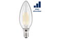 LED Filament Kerzenlampe Filed, E14, 4W, 470lm, warmweiß, step-dimmbar