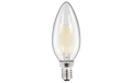 LED Filament Kerzenlampe Filed, E14, 4W, 490 lm, warmweiß, klar
