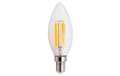 LED Filament Kerzenlampe Filed, E14, 6W, 820 lm, warmweiß, klar