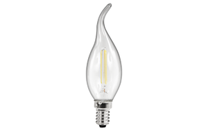 LED Filament Kerzenlampe Windstoß, E14, 4W, 490lm, warmweiß, klar