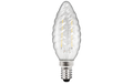 LED Filament Kerzenlampe gedreht Filed, E14, 2W, 260 lm, warmweiß, klar