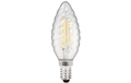 LED Filament Kerzenlampe gedreht Filed, E14, 4W, 490 lm, warmweiß, klar
