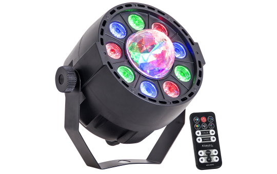 LED-Lichteffekt IBIZA PAR-ASTRO 2-in-1 PAR Strahler und Astro-Effekt, 12W