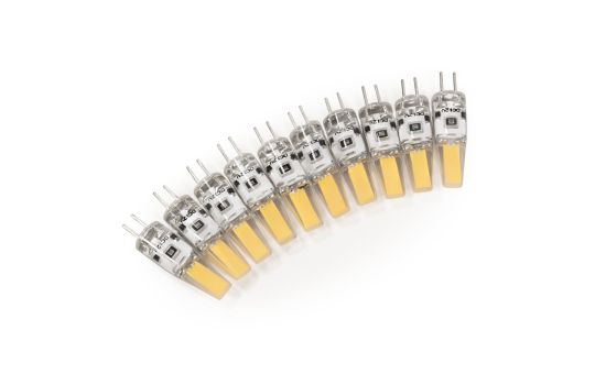 LED-Stiftsockellampe Silicia COB, G4, 1,5W, 200lm, warmweiß, 10er-Pack