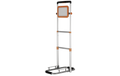 LED-Strahler Lift, 50W, mit höhenverstellbarem Fuß, klappbar, grau-orange