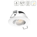 LED Einbaustrahler CCT 5/7W Ausschnitt Ø68mm 50° dimmbar Linse - Farbe: weiß