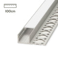 LED Fliesen Abschluss-Profil eloxiert opal 100cm