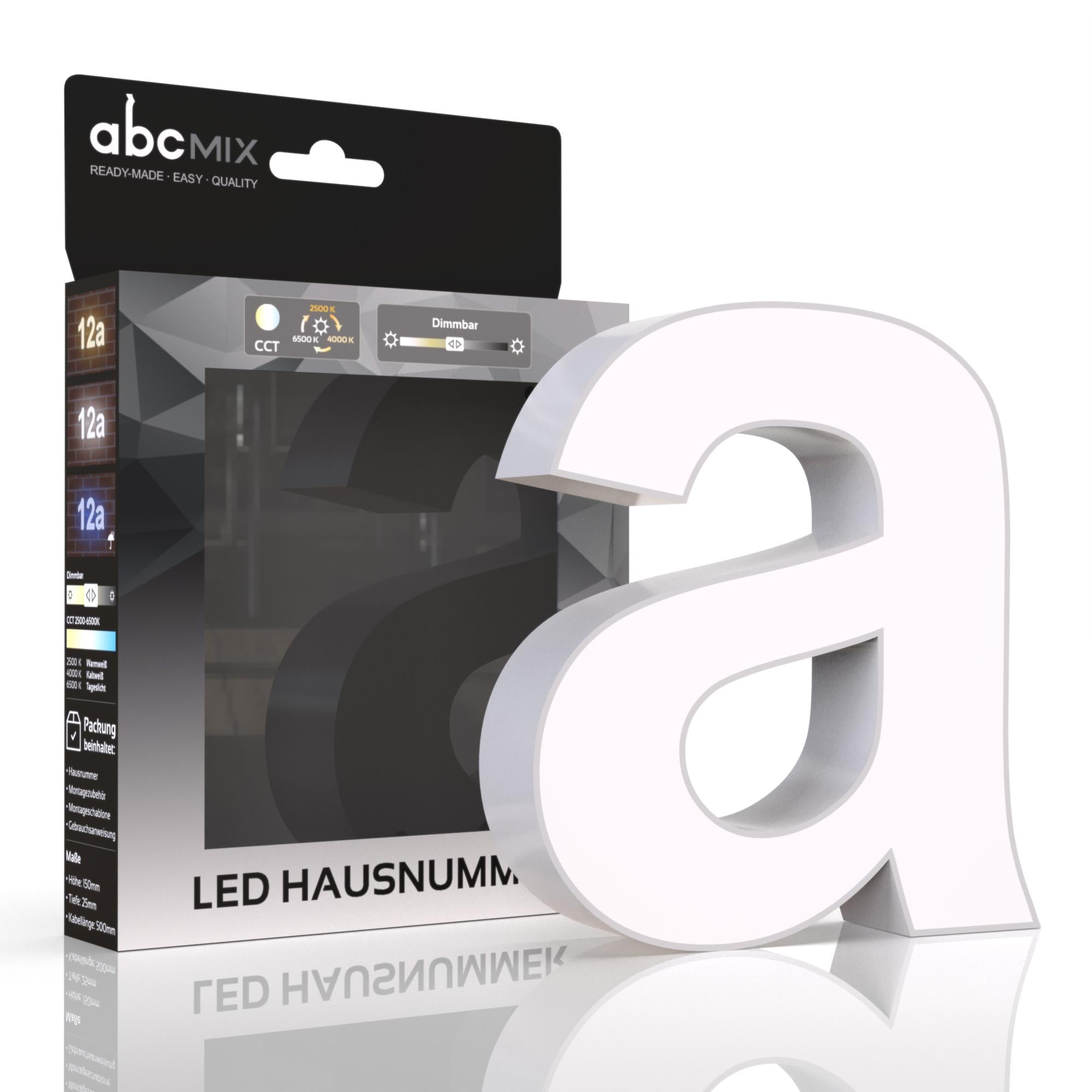 LED Hausnummer - a - CCT 12V 2700K/4000K/6500K