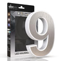 LED Hausnummer 9 inkl. Edelstahl-Cover - CCT 12V 2700K/4000K/6500K