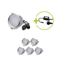 LED Mini Einbaustrahler Set 6St inkl Netzteil 0.6W IP67 3000K Ø30*18.5mm