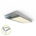 LED Panel Aufbaurahmen Classic 30x60cm silber Aufputz Montagerahmen