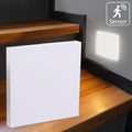 LED Treppenleuchten mit Bewegungsmelder eckig weiß 1,5W - Lichtfarbe: Neutralweiß - Lichtaustritt: Linea