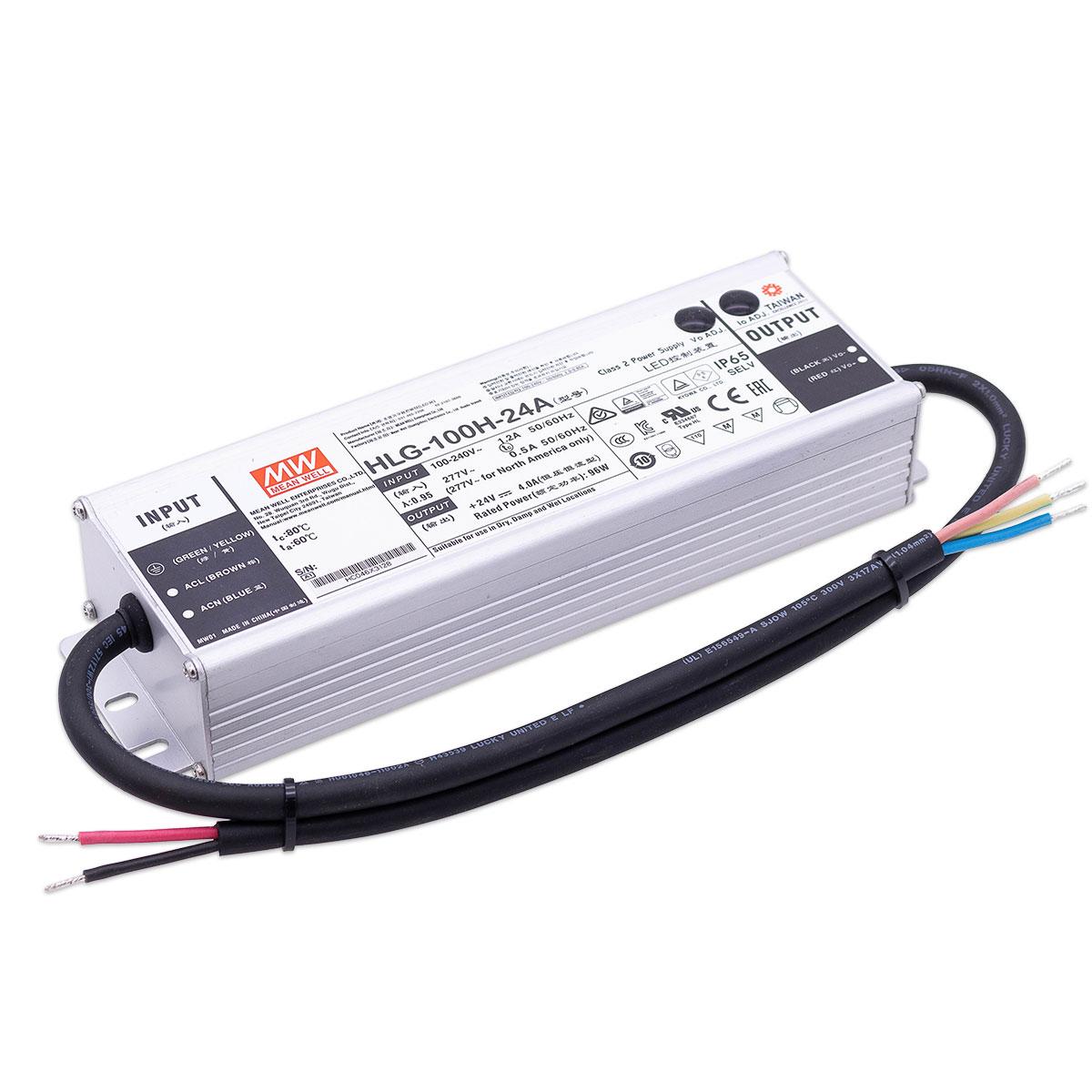 Mean Well HLG-100H-24A LED Netzteil 96W 24V 4A IP65 Schaltnetzteil CV