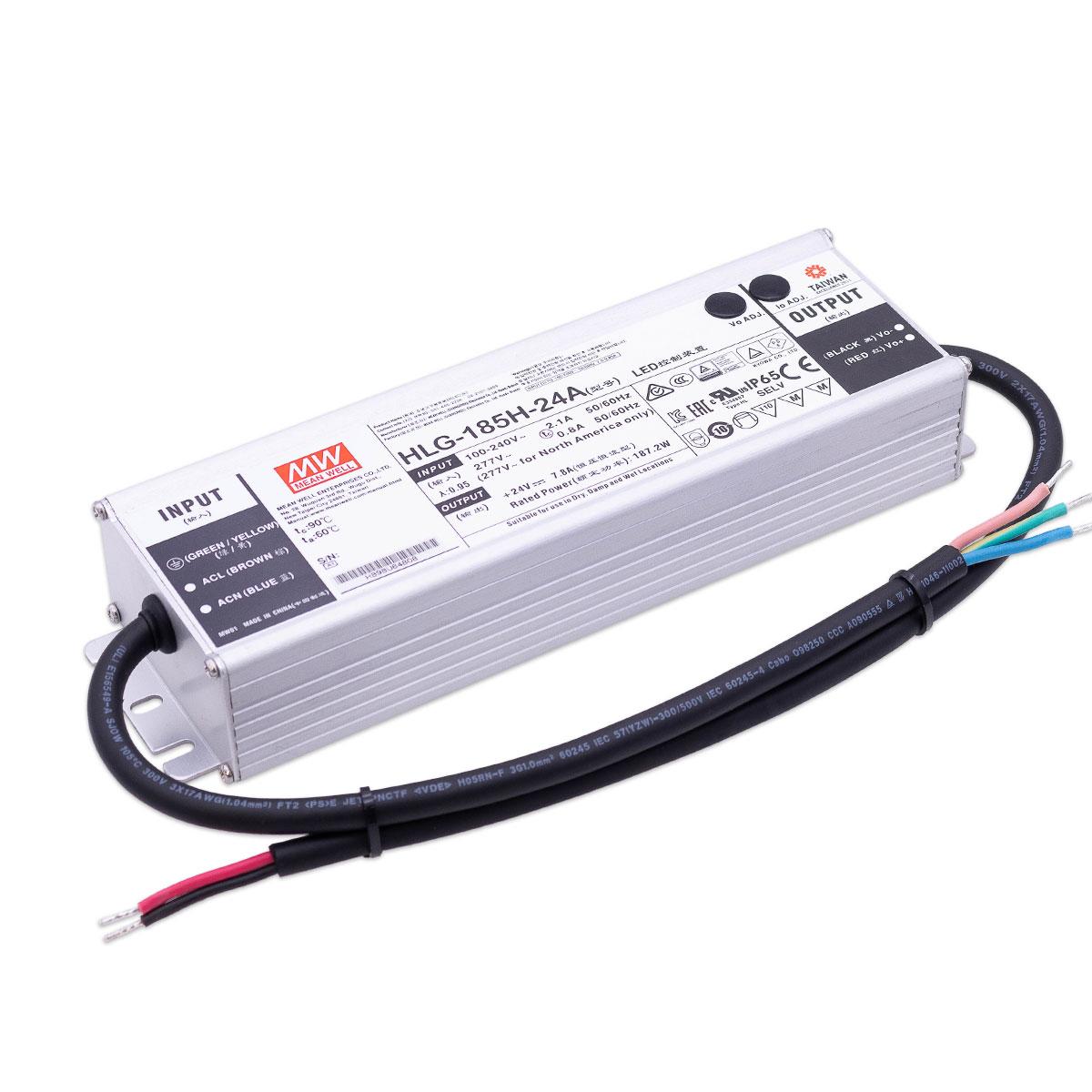 Mean Well HLG-185H-24A LED Netzteil 187.2W 24V 7.8A IP65 Schaltnetzteil CV