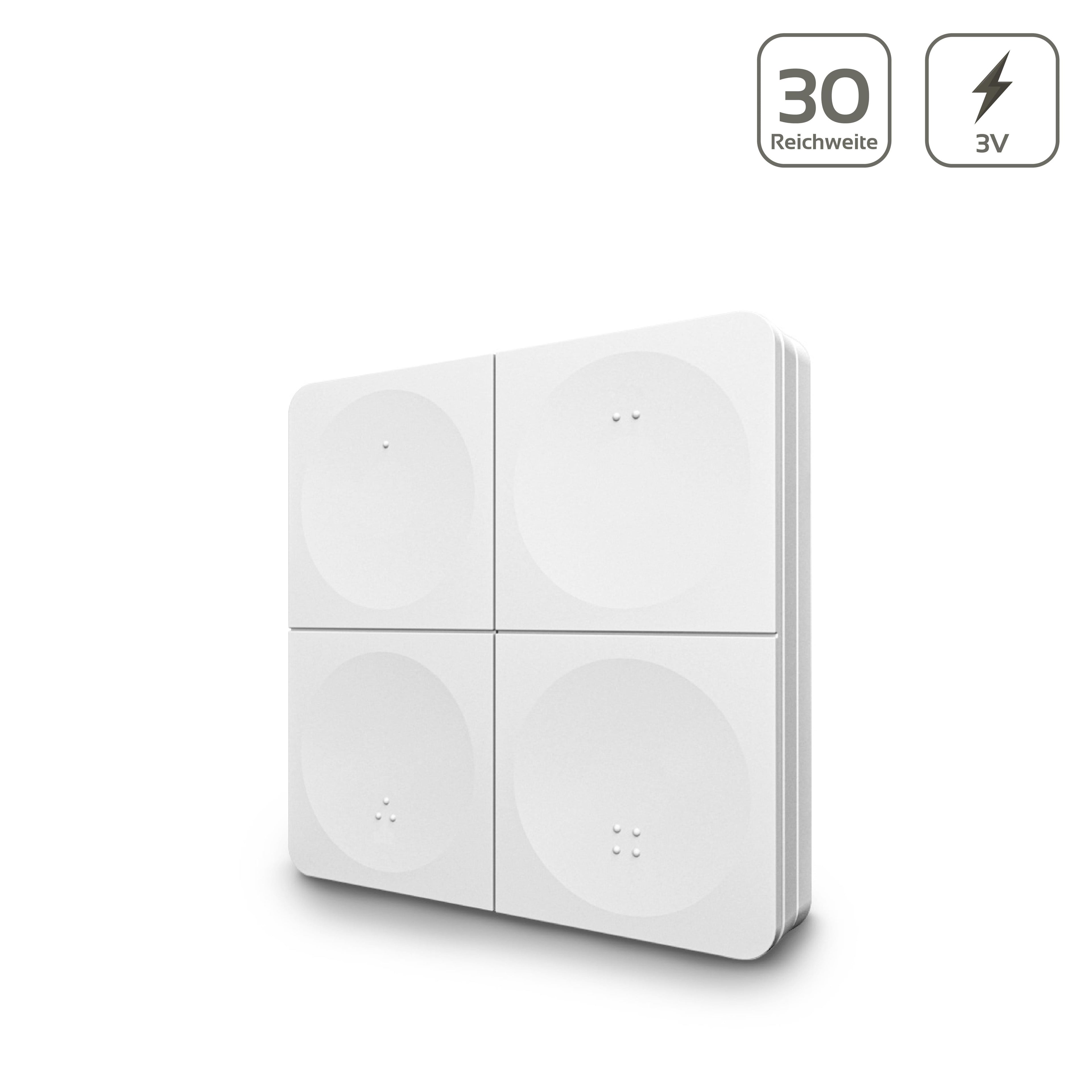 MiBoxer 4 Tasten Wandschalter weiß 2,4GHz K4-W